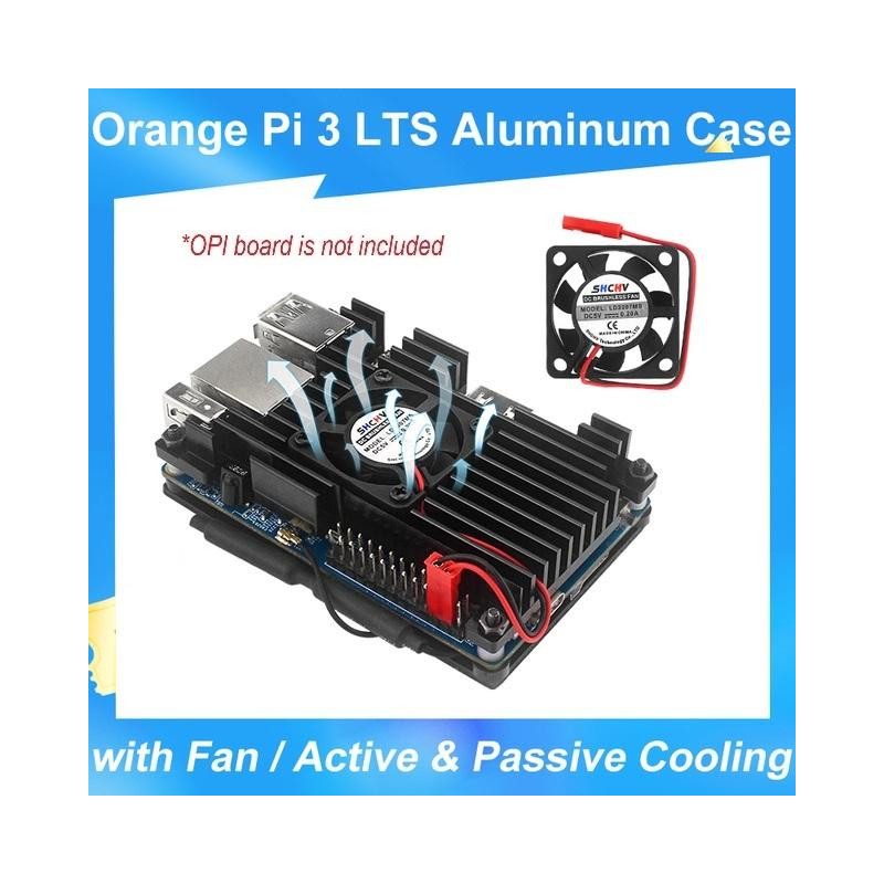 Metal CASE - Orange Pi 3 LTS (with Cooling Fan)
